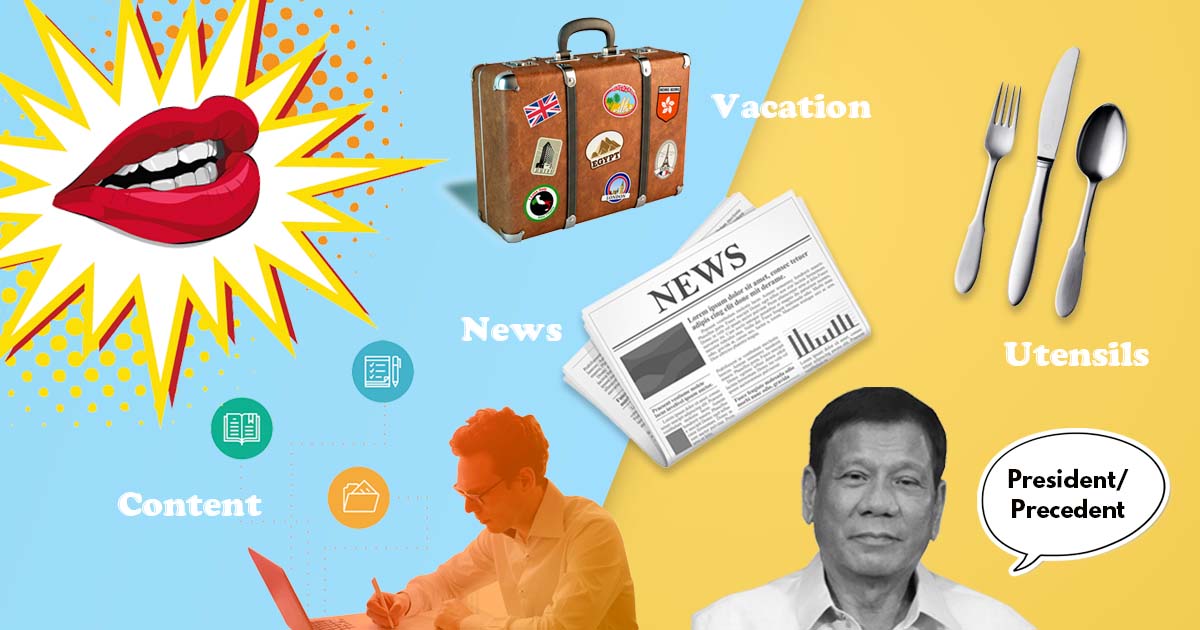 Got a minute? Here's how to say 'utensil,' 'content,' and other English